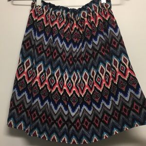 Soft patterned mini skirt